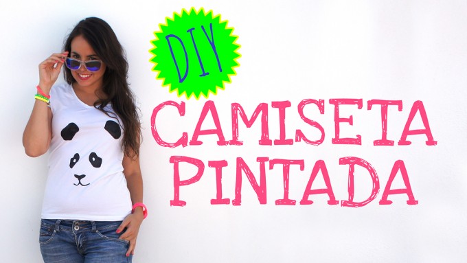 Camiseta pintada con panda