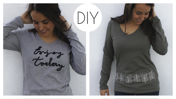 2 Ideas para customizar camisetas básicas