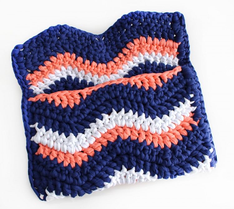 bolso de trapillo chevron