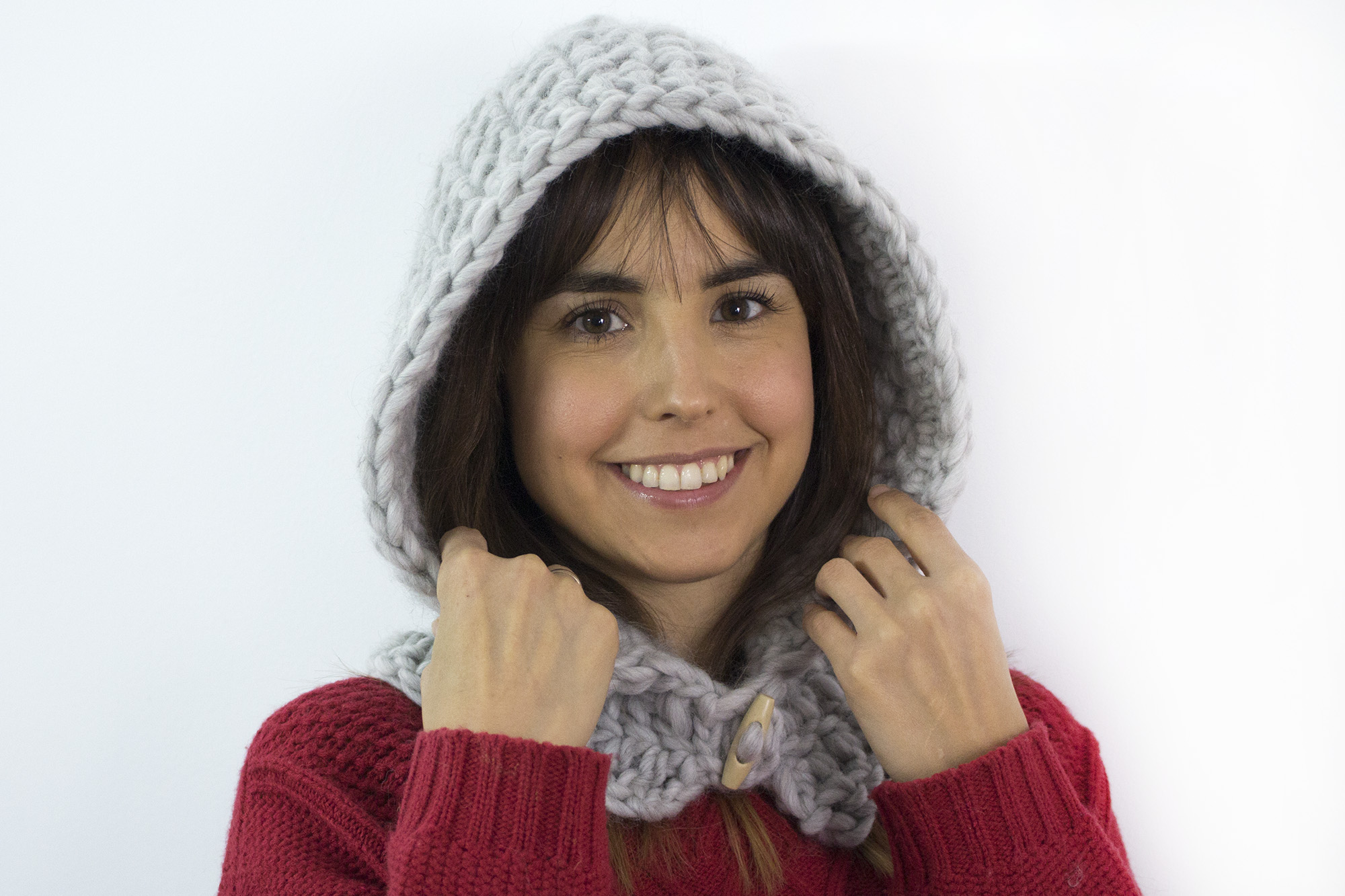 Gorro capucha de lana