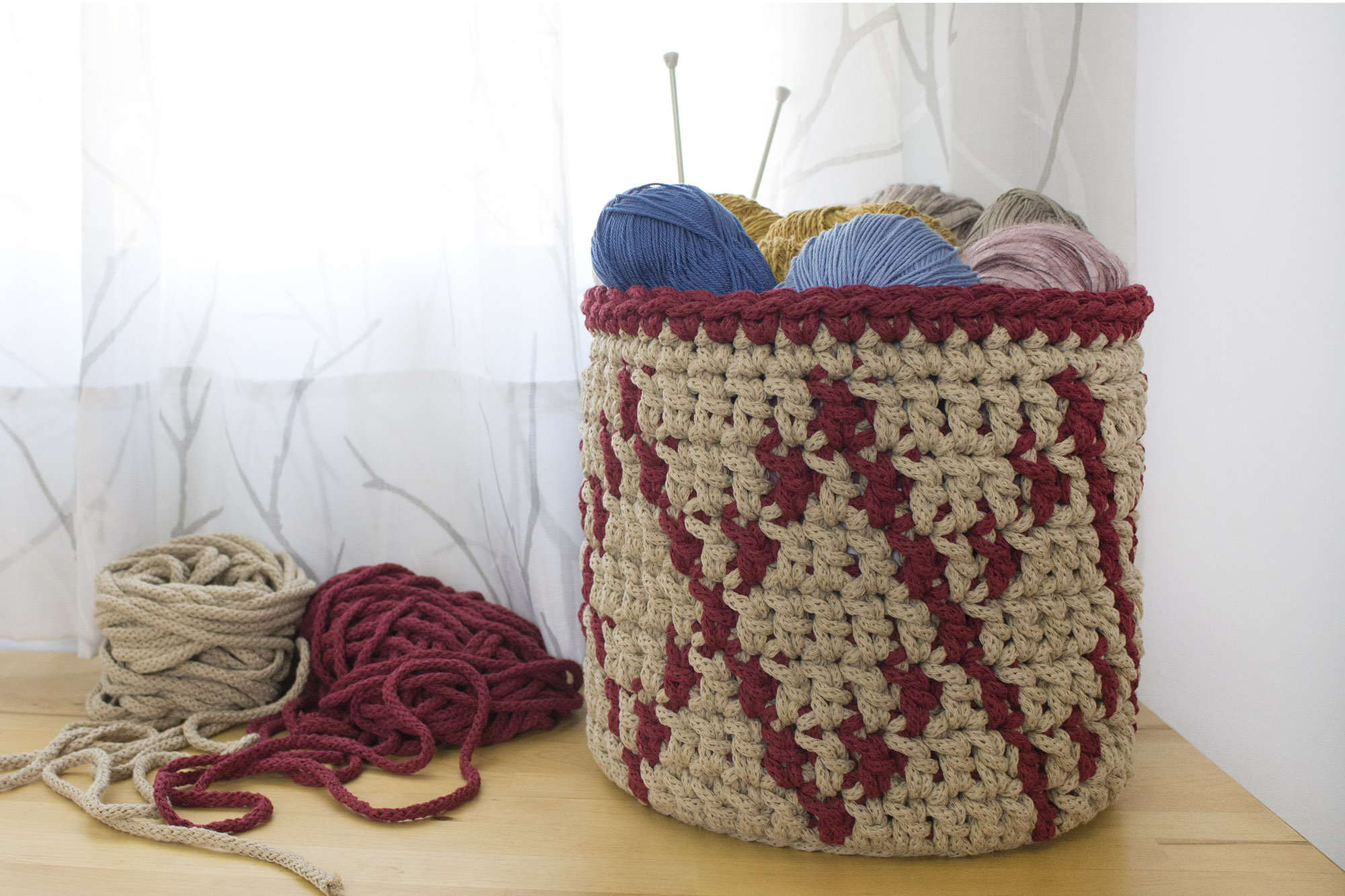 Cesta XL de crochet de Cotton
