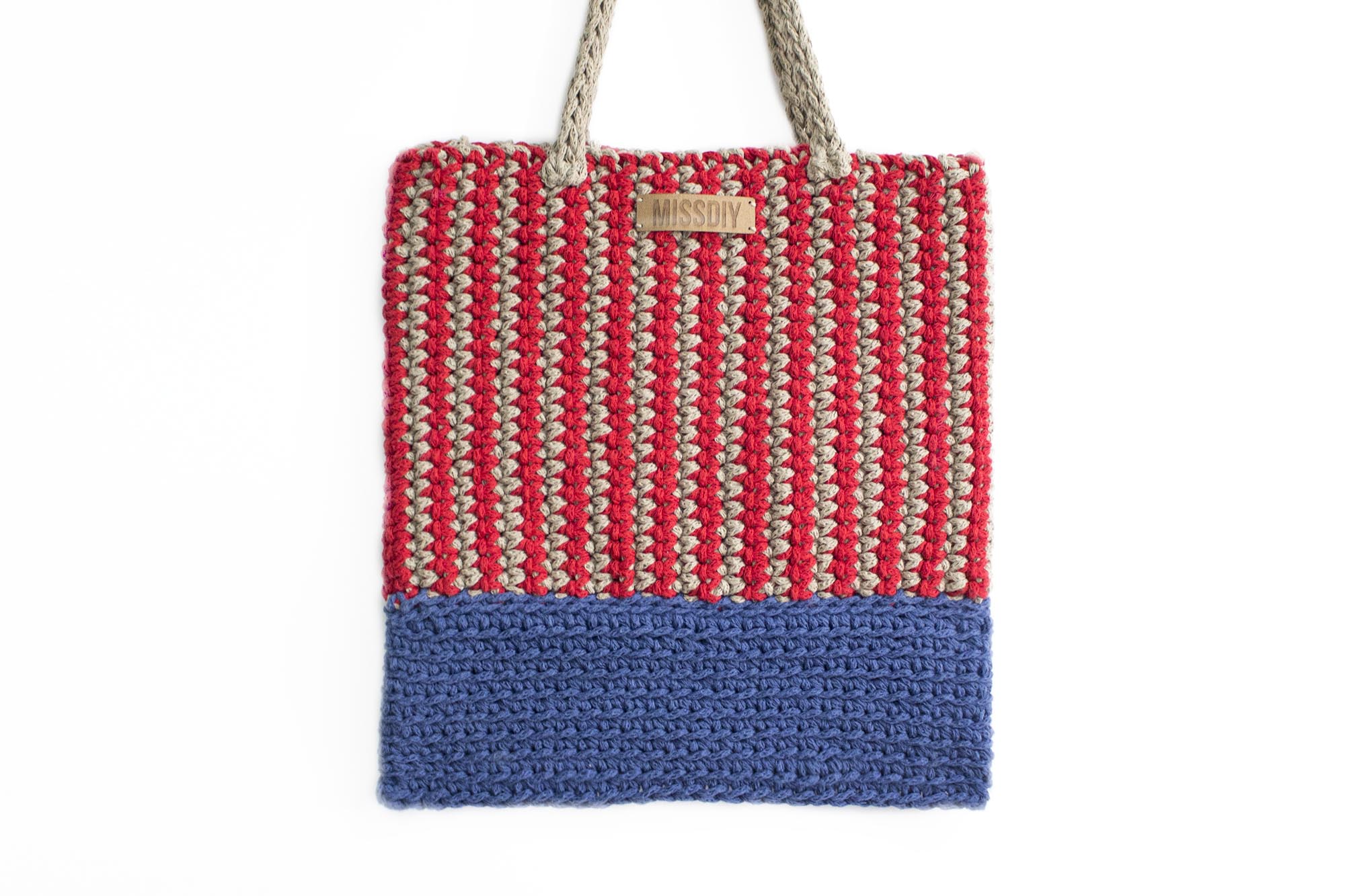 Bolso de crochet playero con Cotton